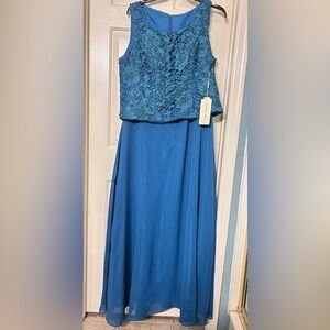 Blue/petroleum Formal Maxi Dress NWT sz 18W